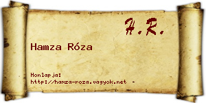 Hamza Róza névjegykártya