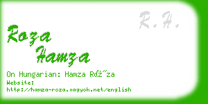 roza hamza business card